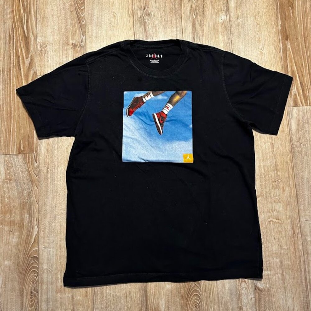 Jordan Brand Vintage Graphic T-Shirt - Black/Sky blue - XL